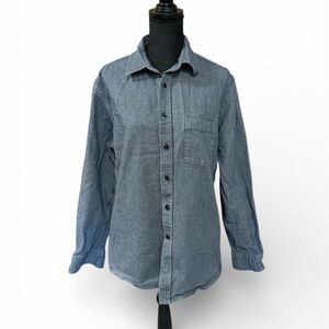 Taylor Stitch the Jack Blue/Gray Chambray button down mens shirt